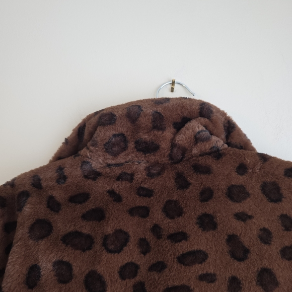 Madison & Berkeley Brown Leopard Print Faux Fur Jacket - Picture 13 of 13